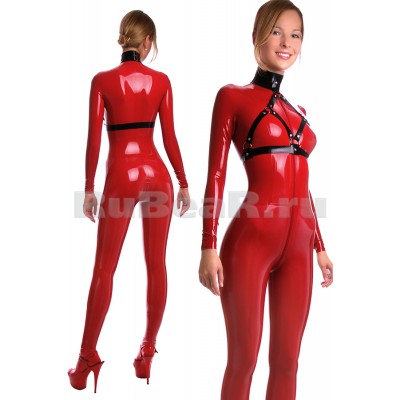 VA0106 Латексная сбруя-бюстгальтер