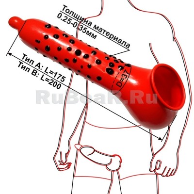 NL0025 Латексный чехол с пипкой