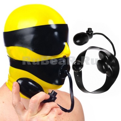 QL2125 Кляп-бабочка надувной на ремне