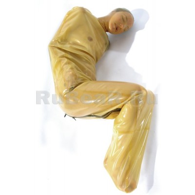 QA0217 Бондажный мешок (sauna sack) с приклеенной маской и молнией сзади