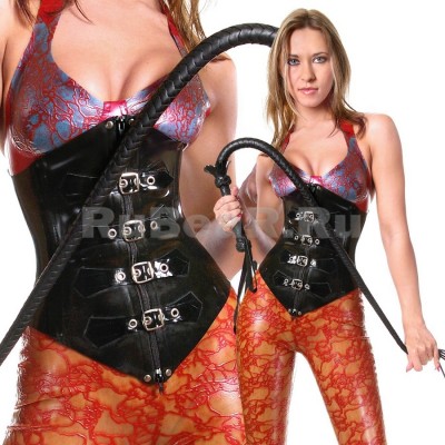 XA0030 Корсет удлинённый на молнии клеёный одноцветный