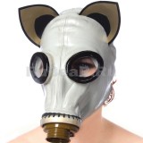 AS9052 Шлем-маска от противогаза серая с кошачьими ушками
