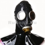 AS9212 Шлем-маска от противогаза черная с шеей и воротником палача