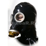 AS9212 Шлем-маска от противогаза черная с шеей и воротником палача