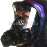 AS9414 Маска от противогаза панорамная полнолицевая с приклеенной шеей-капюшоном