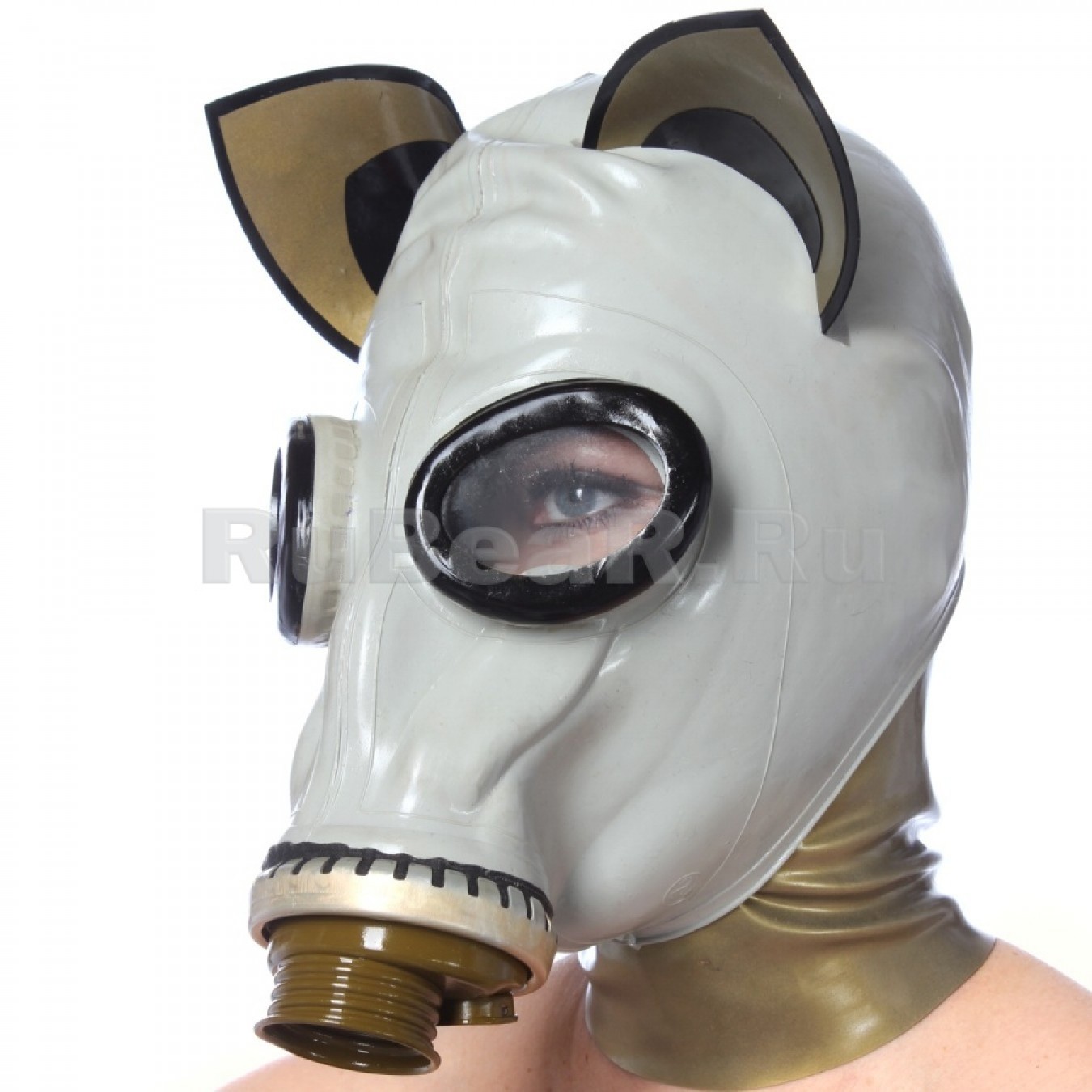 AS9451 Шлем-маска от противогаза с шеей и кошачьими ушками