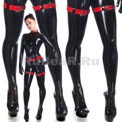 ZA0772 Чулки литые окантованные ремешками с пряжками